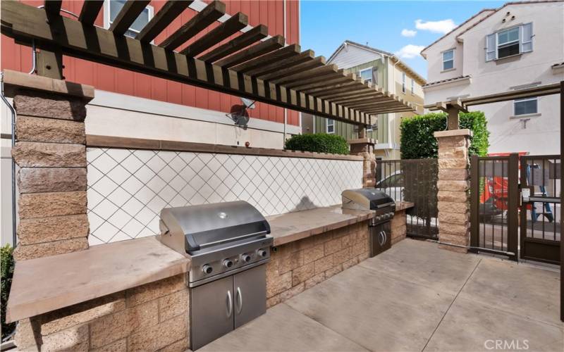 BBQ area by the pool