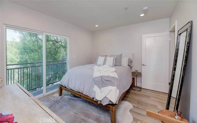 Back Bedroom with sliding glass door