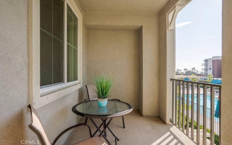 Balcony off of living room