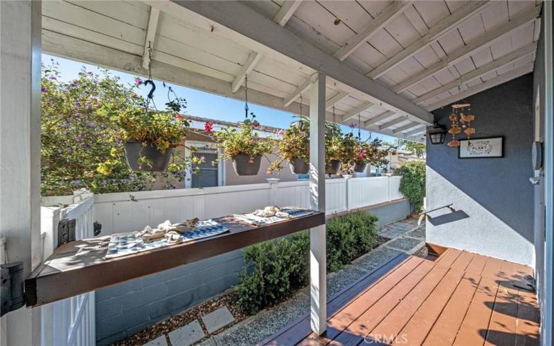 Deck area off kitchen