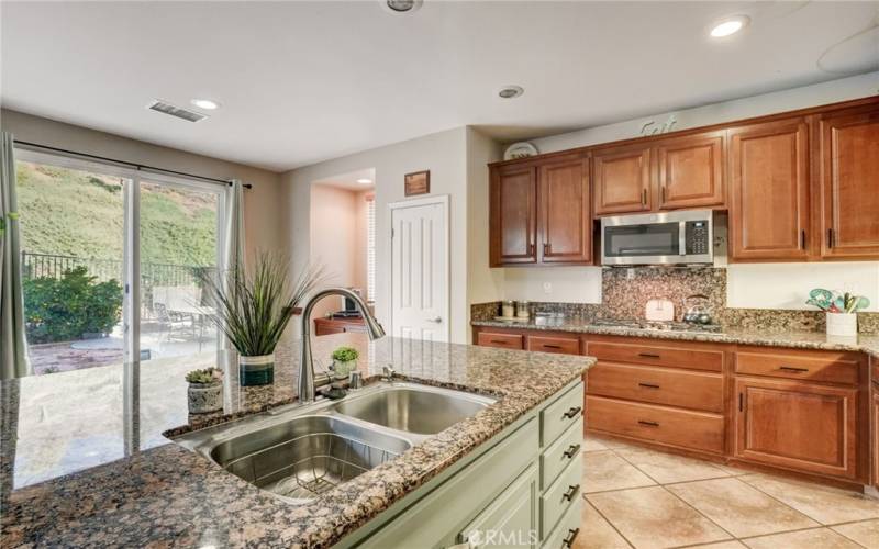 Island Cabinets have been painted white