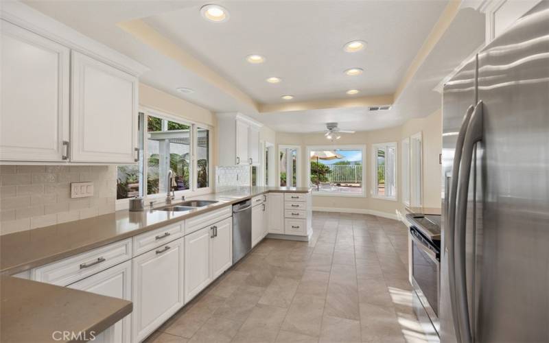 Light and bright kitchen will inspire you to cook gourmet meals.