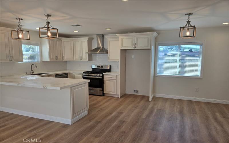 Wonderful flow into the dining area with great natural light.