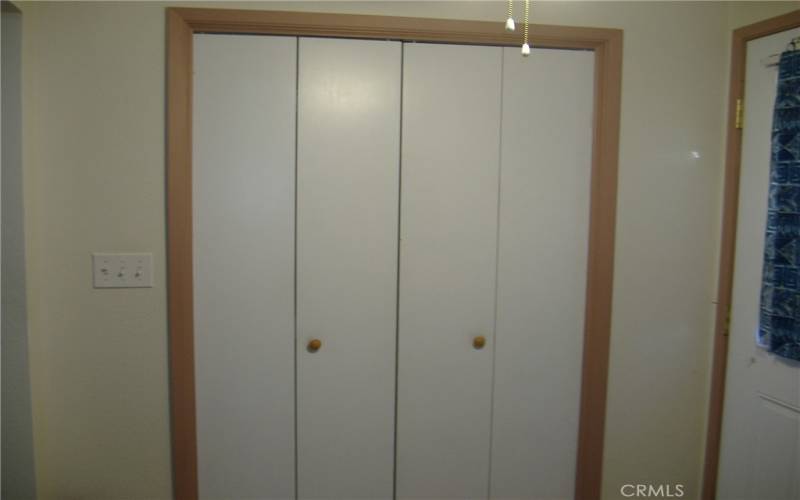 Doors closed on Walk in Closet