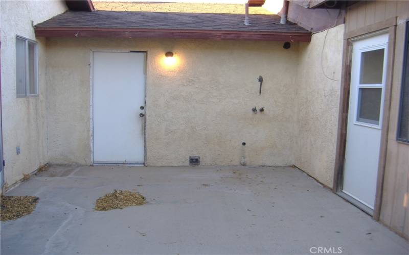 Back area with doors to Great Room and Patio