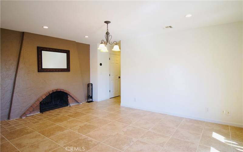 Large Dining room with dual fireplace