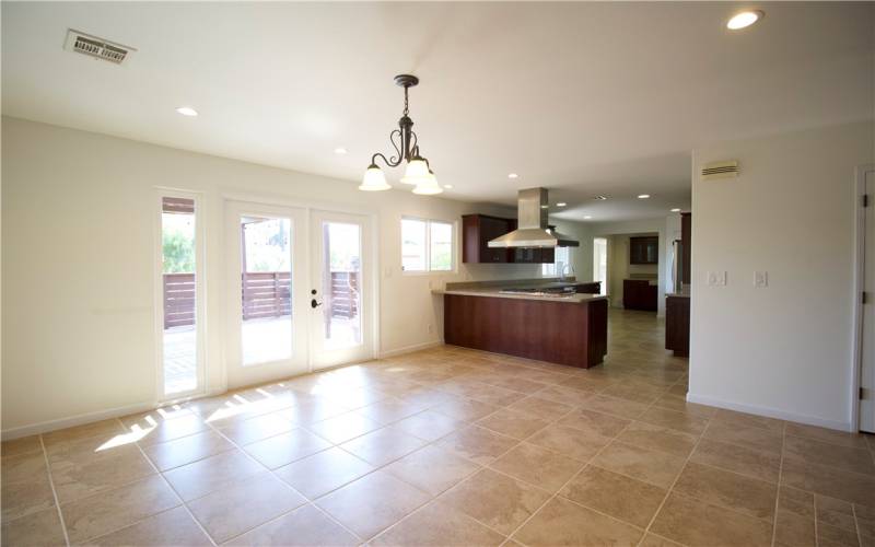 Dining room open to kitchen