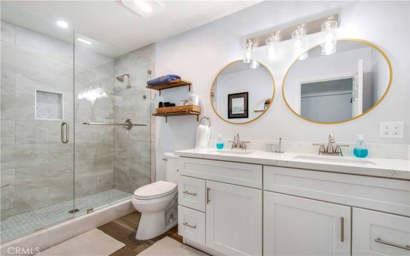 Master bathroom with sitting area