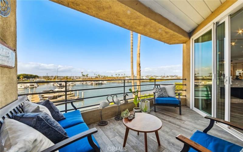 Room to gaze at the boats going by while sipping coffee on your private deck