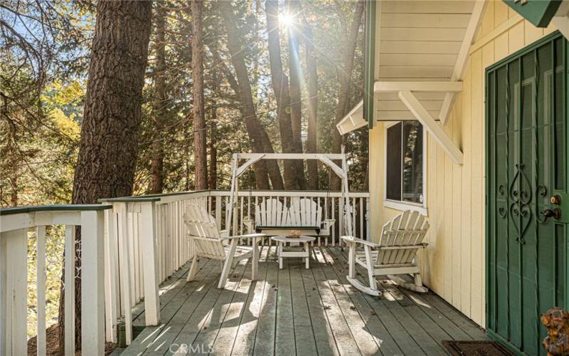 Cozy front porch.