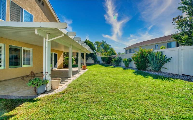 Backyard with covers patio