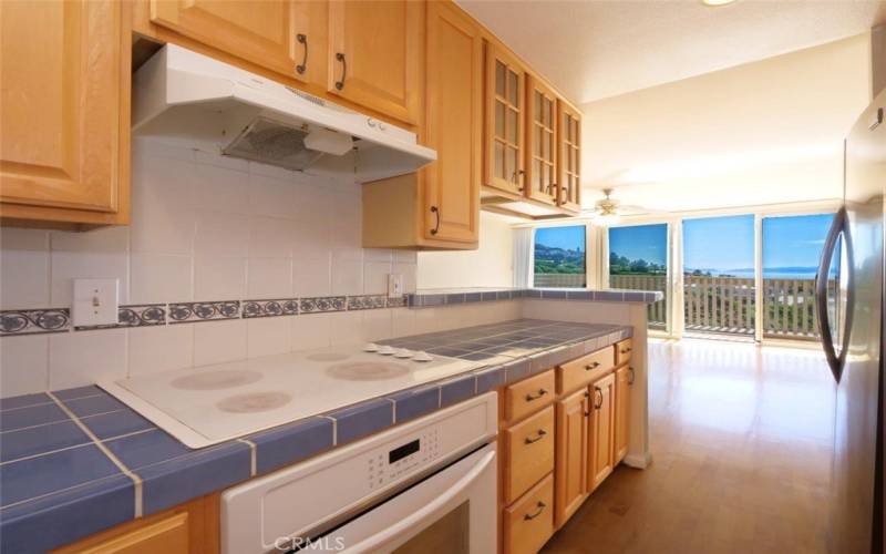 Kitchen looking out to Ocean & Catalina View