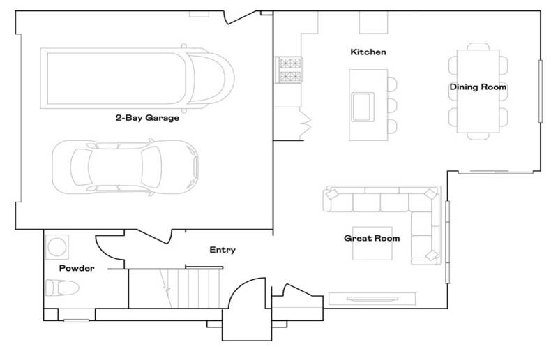 Residence 2 - Level 1 Floorplan