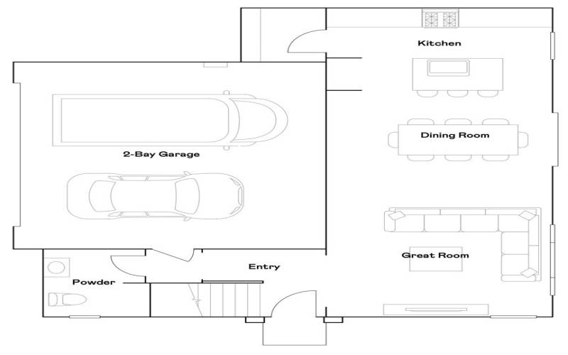 Residence 3 - Level 1 Floorplan