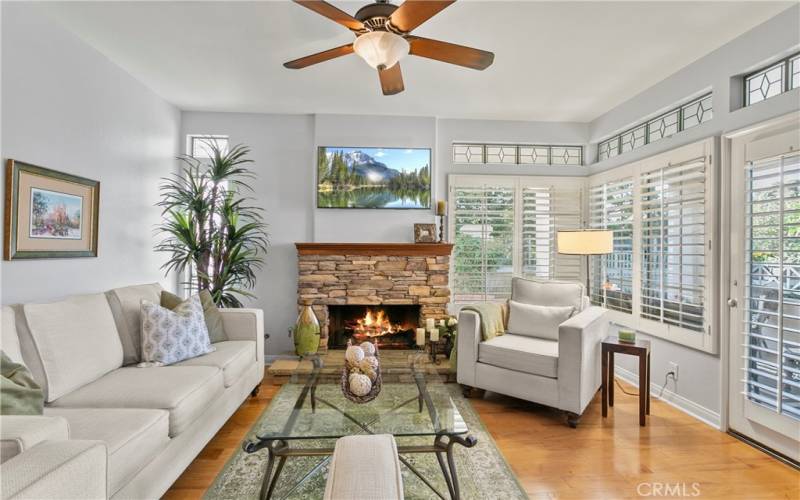 Living Room w/Plantation Shutters