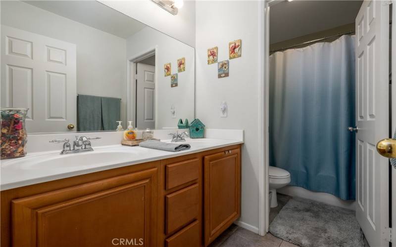 Bathroom 2 - dual sinks and separate tub/shower/toilet room