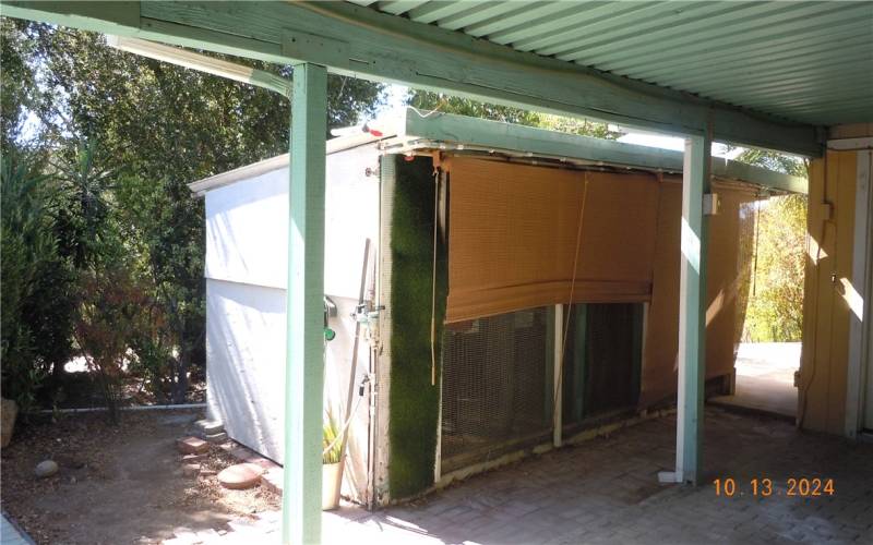 There is an outbuilding at the property with power and a misting system that was used as an aviary.  Could be an aviary again, or otherwise used for pets, etc