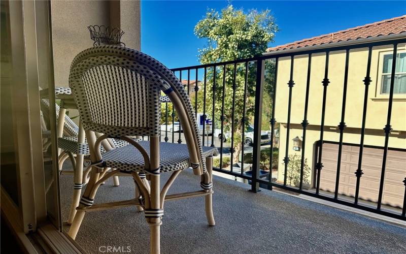 Private balcony off the kitchen.