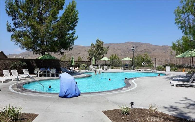 Large pool with fence around