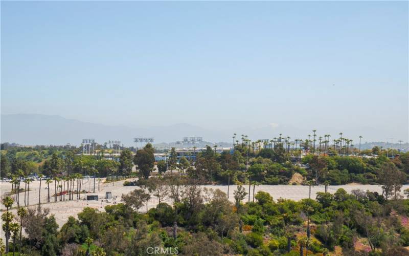 Panoramic view of Dodger Stadium & Elysian Park