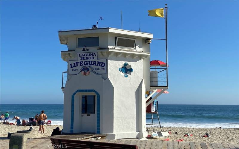 Main Beach lifeguard station in Laguna Beach.