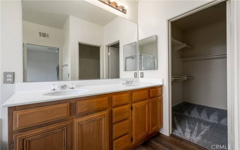 Master bath with walk in closet.