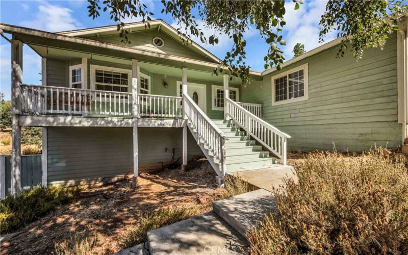 Inviting front porch.