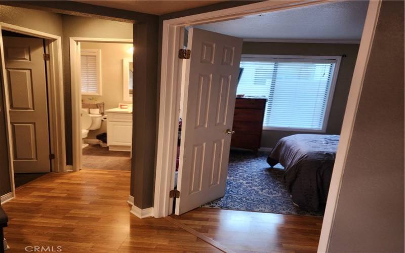 Down Stairs Bedroom & Bath , Door on the left goes to Laundry room  then to Garage