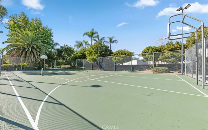 Pickleball courts at the HOA community area