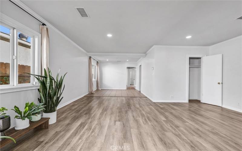 Open and bright inside view, Living room and dining room