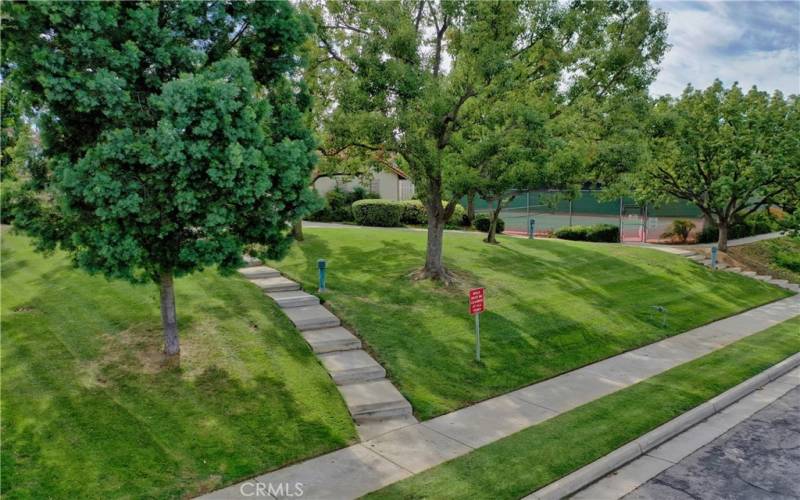 Path to Clubhouse and Tennis Courts