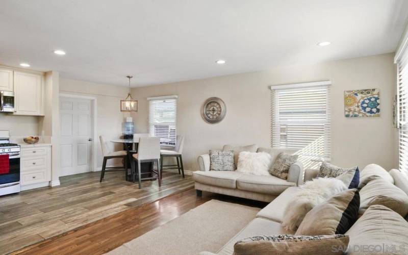 Door by Dining Area (wall/door added by Seller) - was leads to Family Room/Bonus Room. Seller is using as a 3rd Bedroom.