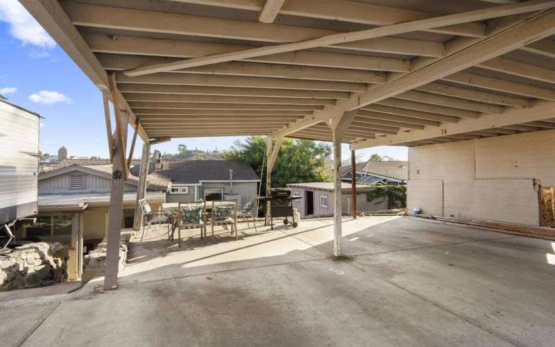 Parking - current carport. Maybe a perfect space for an ADU?