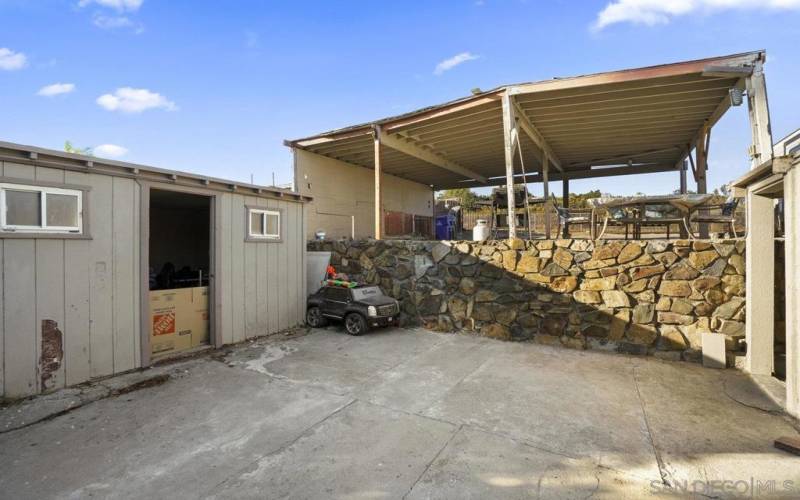 Lower Yard has a detached storage shed