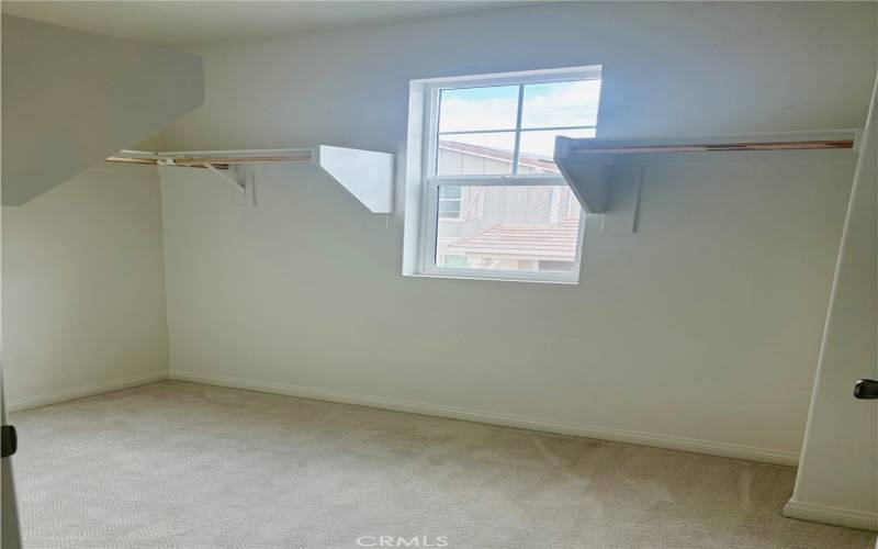 Large walk in closet in the master bedroom