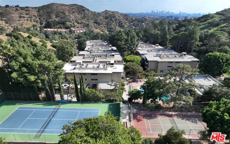 Tennis Court and Green Space