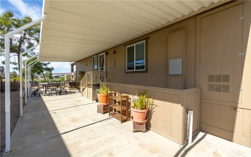 Close up patio side/ front door