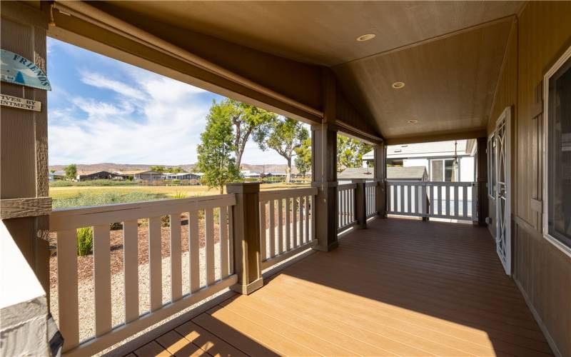 views of the lake and golf course.