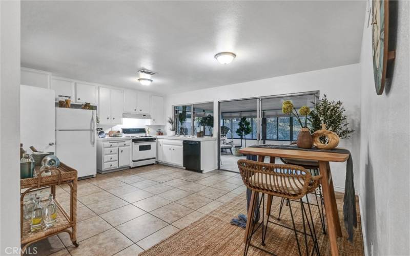 Large open Kitchen with cozy eating area