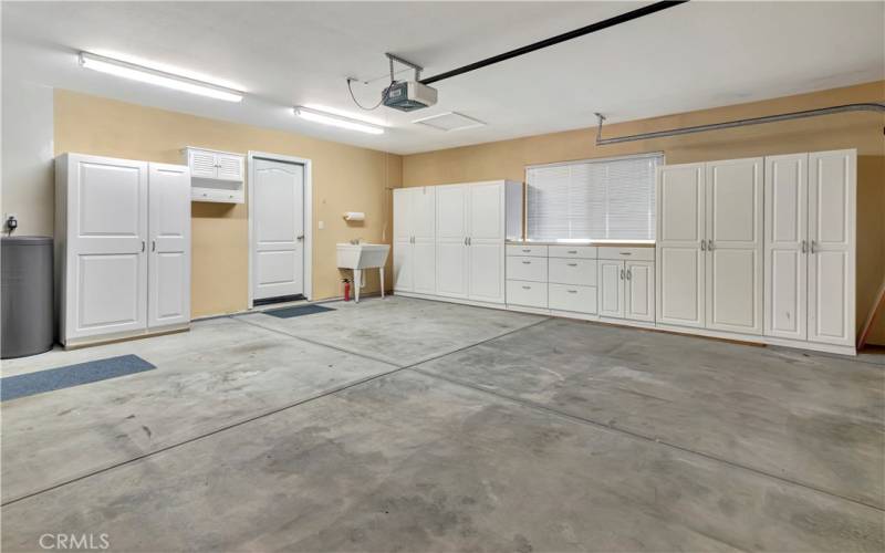 Garage with Built-in Cabinetry