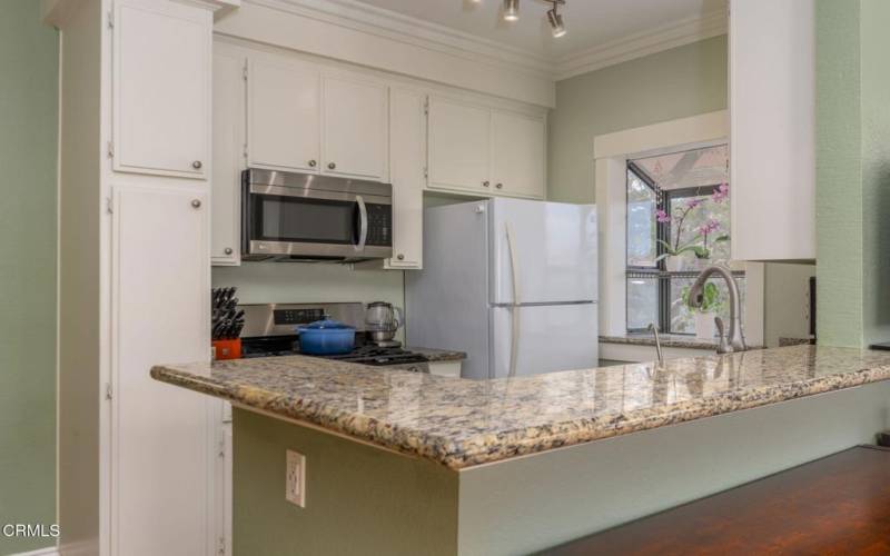 Kitchen open to living room