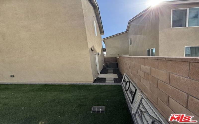 Garage exit into backyard