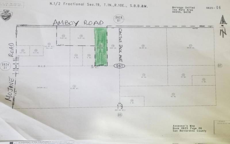 Assessor Map Amboy Rd 10 ac