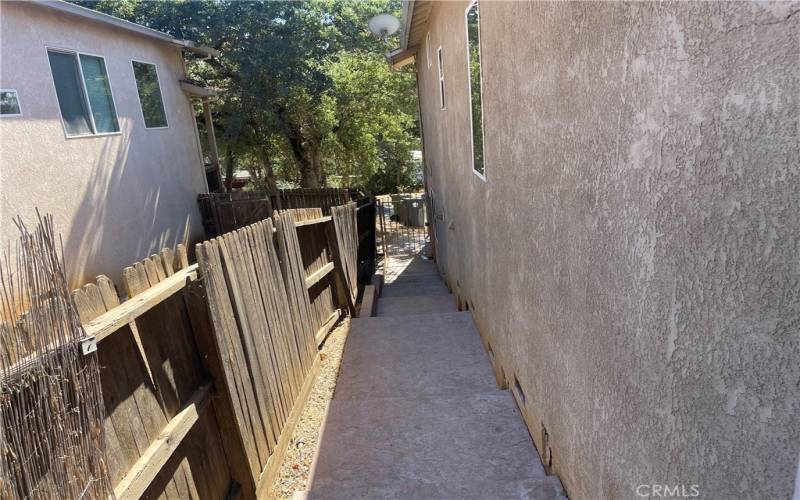 CONCRETE STEPS FROM BACK YARD TO FRONT