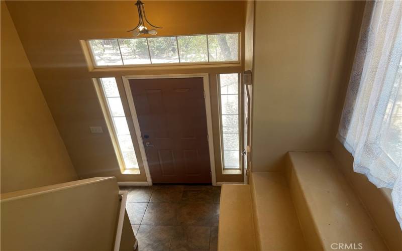 LOOKING DOWN FROM DINING ROOM