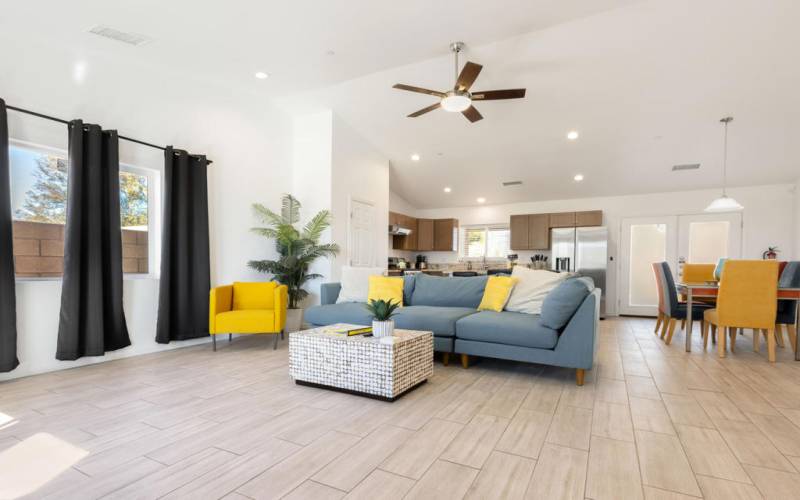 Livingroom and Kitchen view from Entry