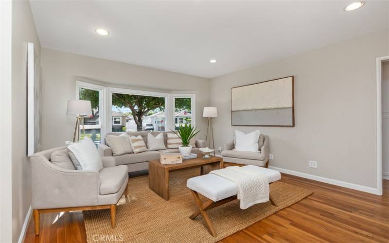 Living Room with Bay Window