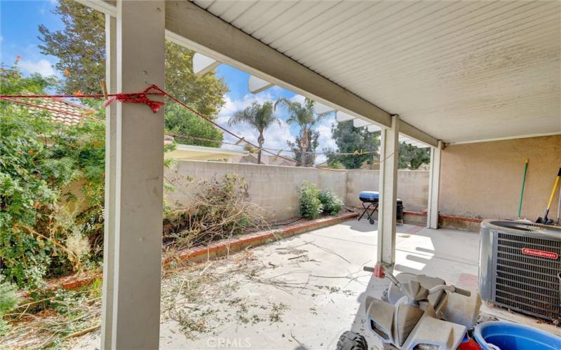 Rear patio.