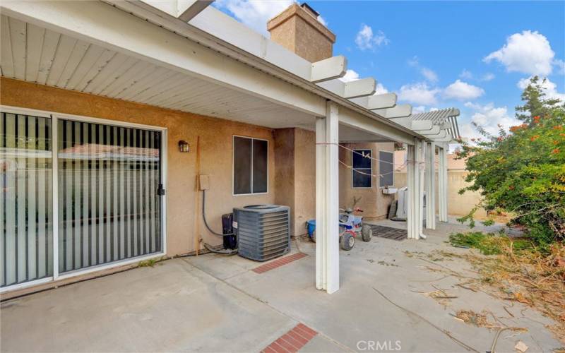 Covered rear patio.