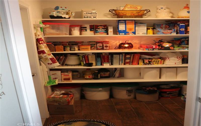 Inside walk-in Pantry